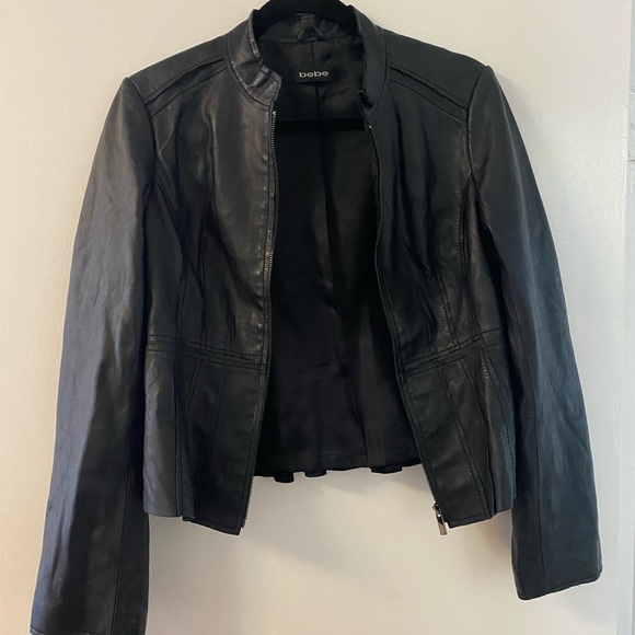 bebe Jackets & Blazers - Soft leather zip up jacket